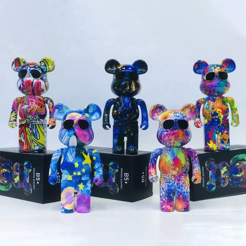 Hoạt Hình Sáng Tạo Bearbrick Loa Bluetooth Bạo Lực Gấu Loa Giá Sách Phòng Khách Trang Trí Nhà Giáng Sinh Quà Tặng Năm Mới Màu sắc: A