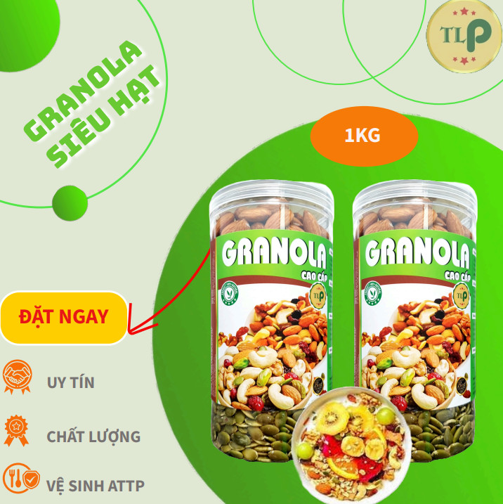 1KG SIÊU HẠT DINH DƯỠNG MIX CÙNG 5 LOẠI HẠT HÀNG CAO CẤP TÂN LỘC PHÁT