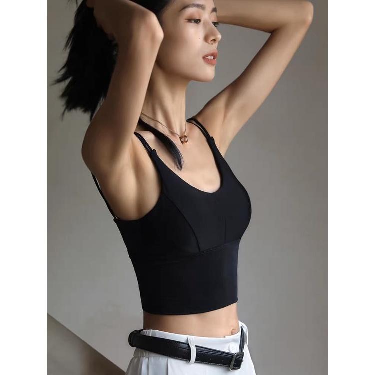 M183. Áo bra su đúc 2 dây croptop, áo nữ kiểu đẹp sang chảnh sẵn đệm ngực siêu hot