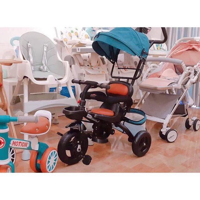 Xe đẩy kiêm xe đạp 3 bánh có mái che dòng SYD - 310 Cao Cấp cho trẻ từ 6 đến 60 tháng
