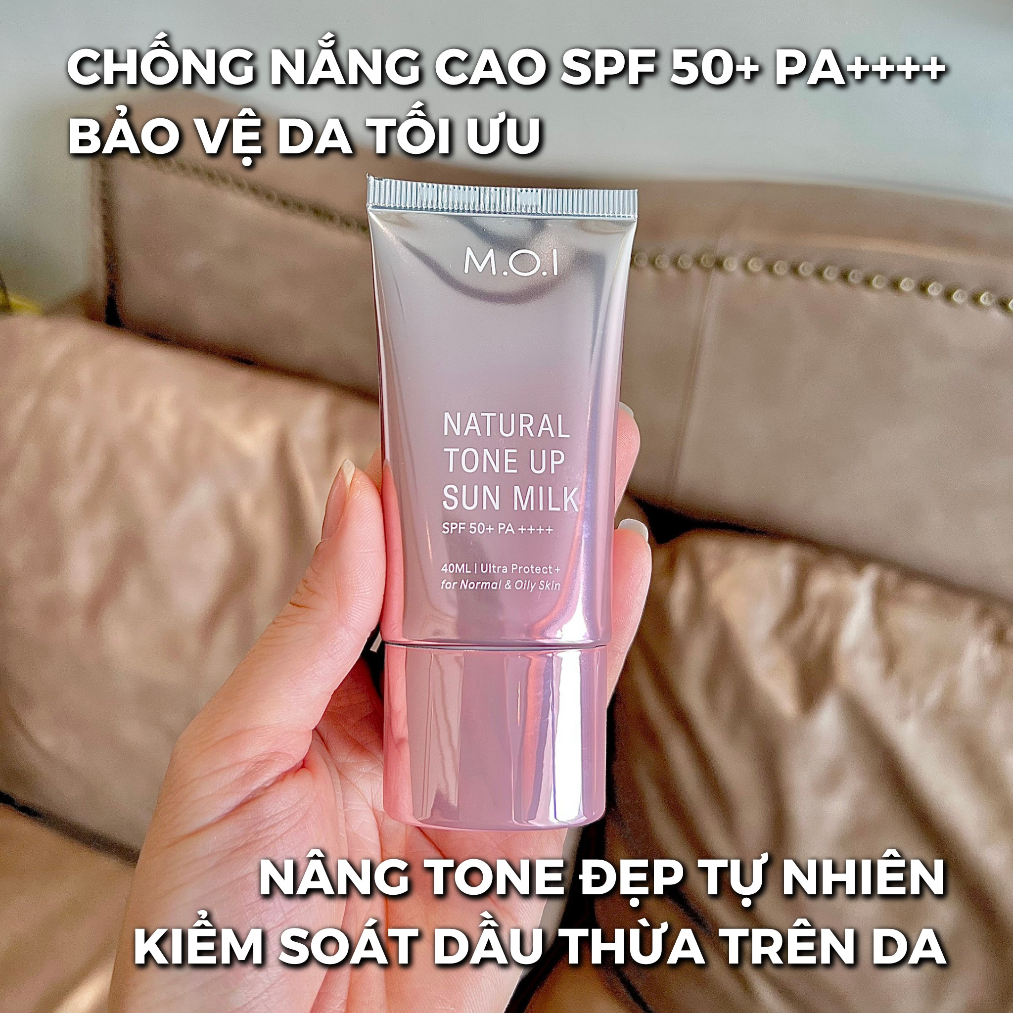 KEM CHỐNG NẮNG NÂNG TÔNG TỰ NHIÊN M.O.I 40ML HỒ NGỌC HÀ (2023)