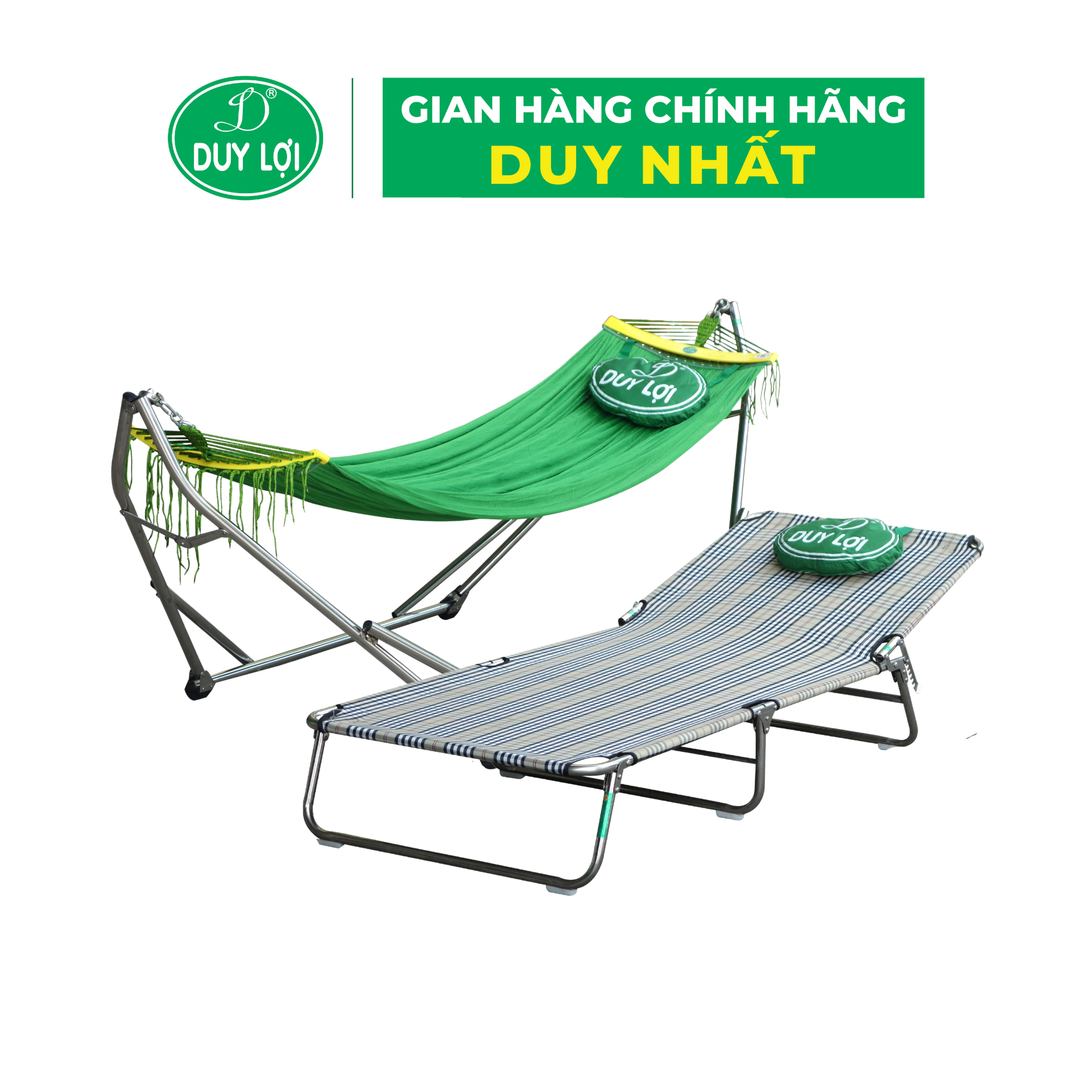 GHẾ - GIƯỜNG XẾP DUY LỢI THÉP CỠ LỚN &amp; VÕNG XẾP DUY LỢI INOX - CỠ LỚN