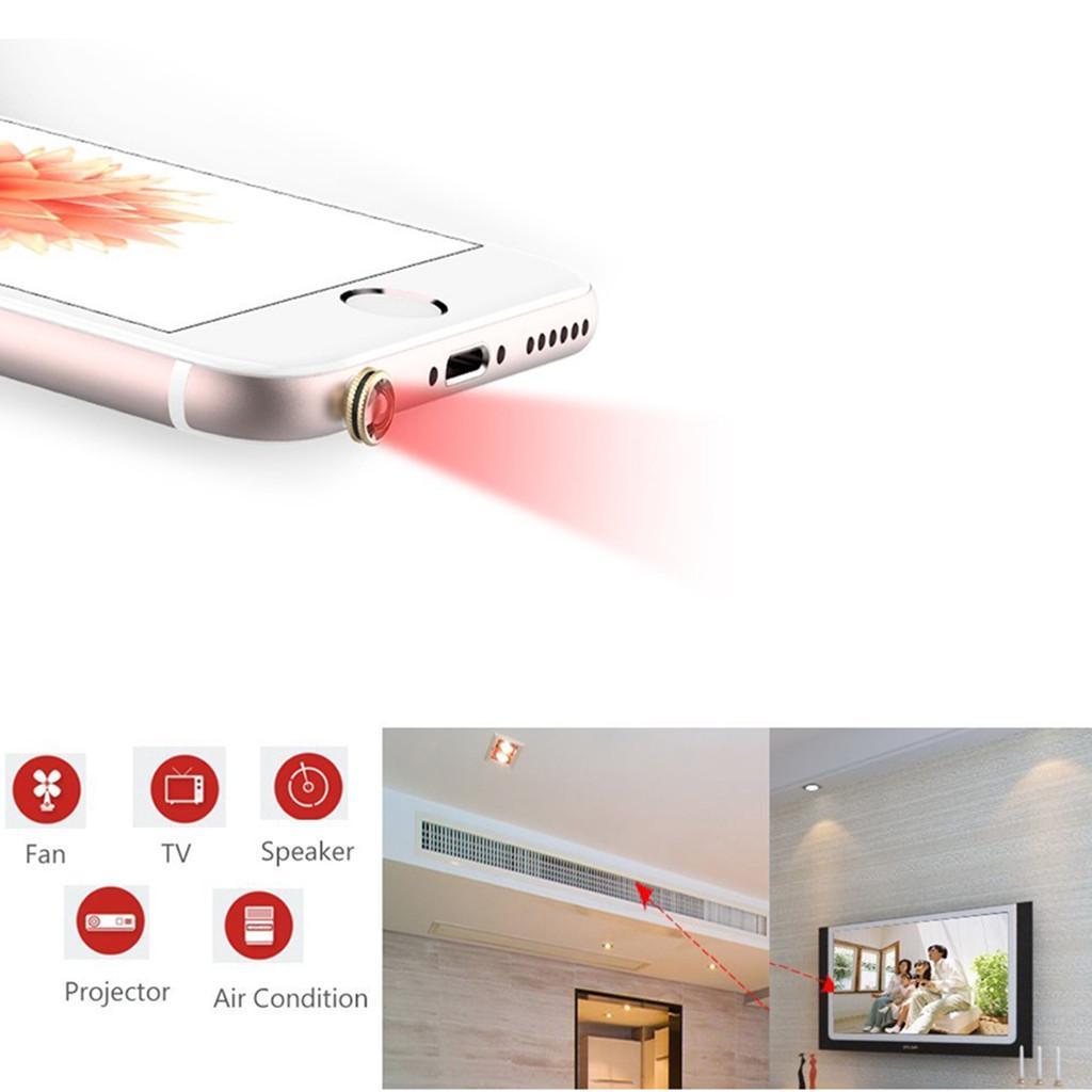 Mobile Infrared Remote Control, Smart APP Infrared Air Conditioner TV DVD Remote Wireless Control & Anti Dust Plug for Apple iPhone 4 5 6 /iPad/iPod