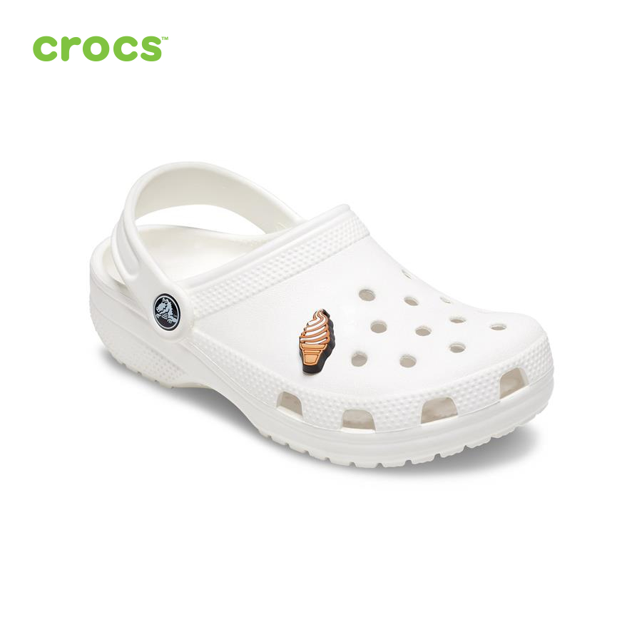 Sticker nhựa jibbitz unisex Crocs Swirl Ice Cream Cone