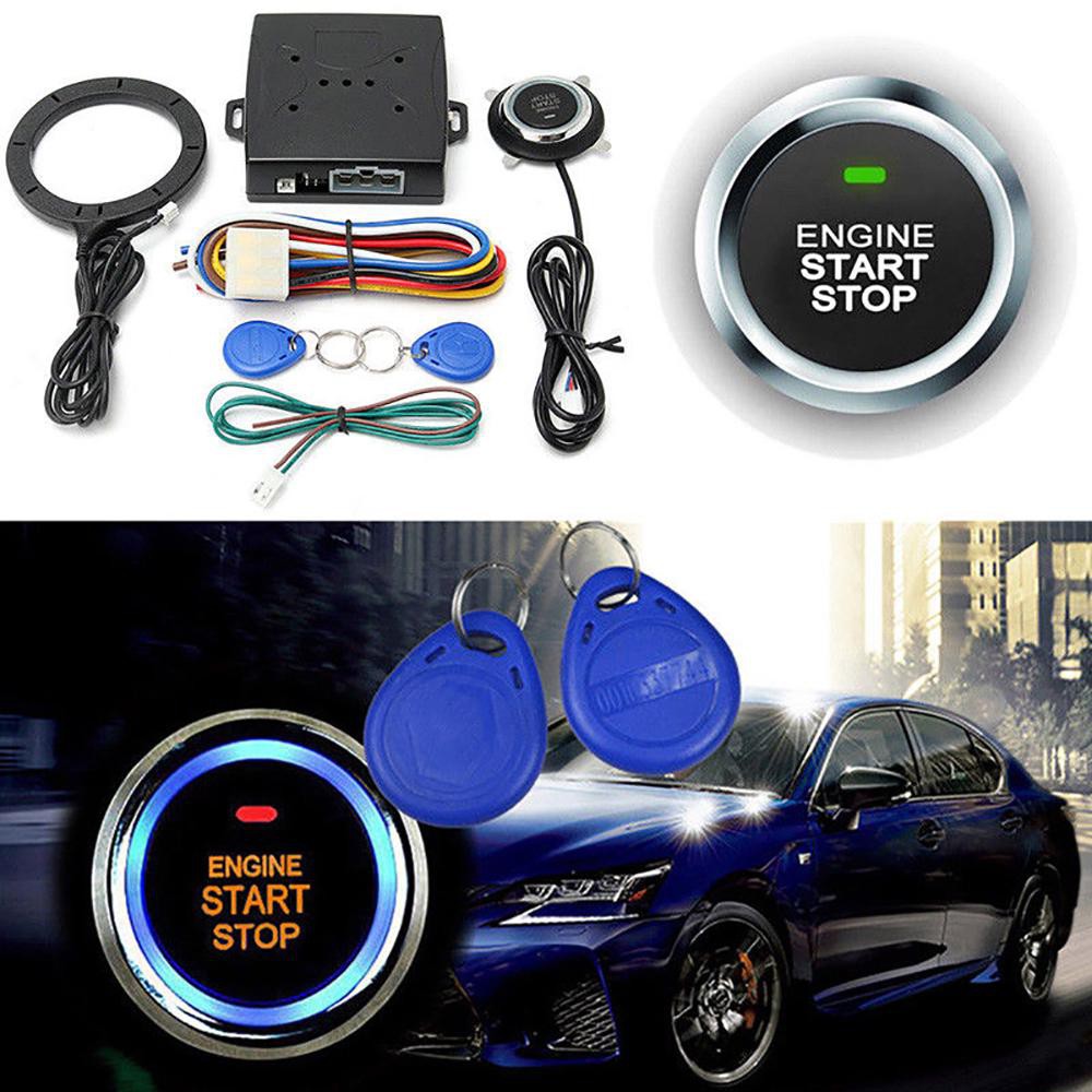 Bộ đề nổ khởi động ô tô start stop một chạm bản cao cấp bằng nút bấm 12V thông minh mẫu mới, đồ chơi ô tô