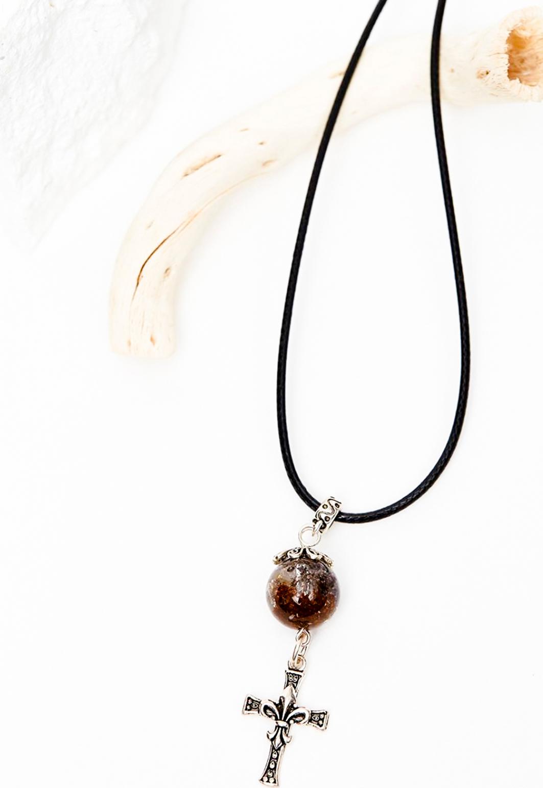 Mặt dây chuyền thạch anh ưu linh phối thánh giá bạc 12mm - Ngọc Quý Gemstones