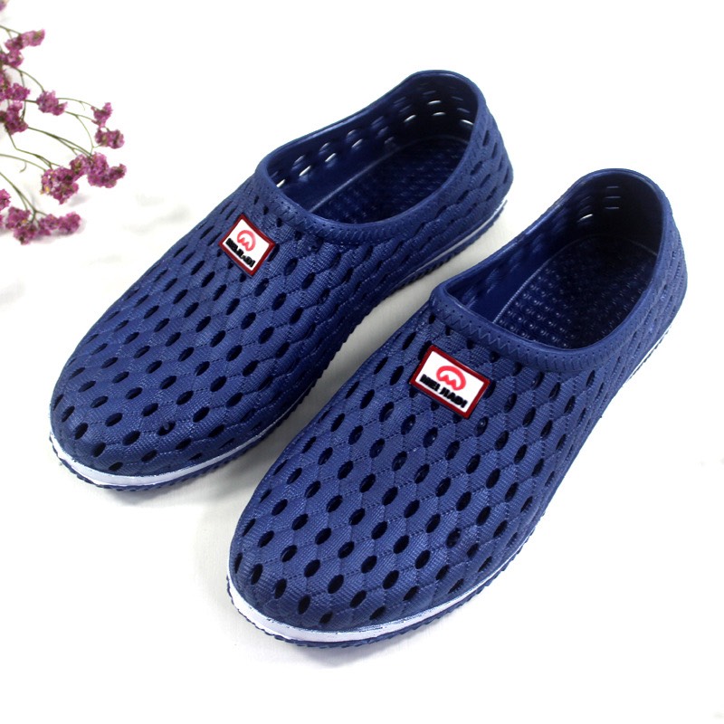 Giày Nhựa Dẻo Lỗ Tổ Ong Đi Mưa Bít Mũi Nam, Nữ