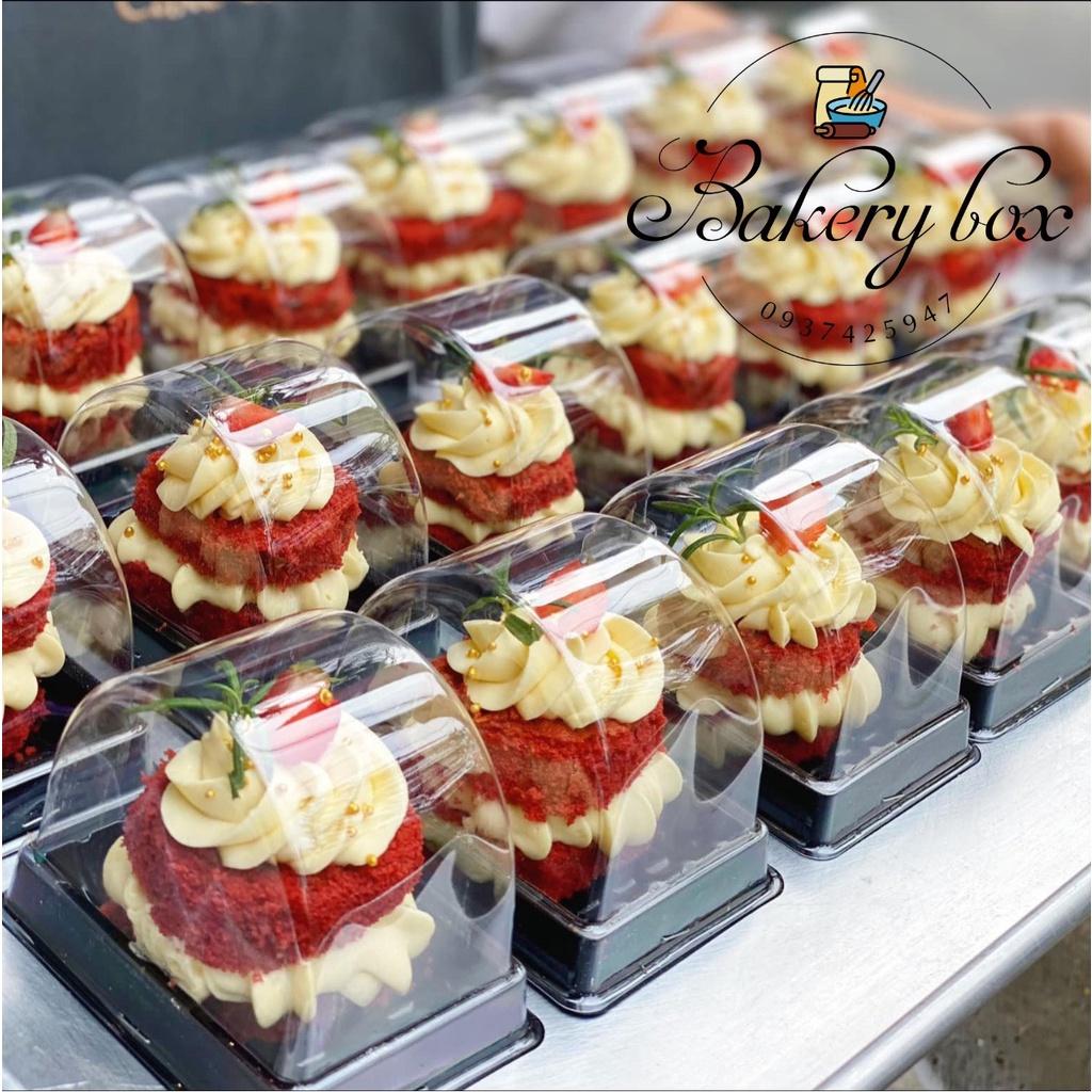 100 Hộp A93 Đựng Bánh Cuộn Lát Nhỏ - Bông Lan Kem Mini