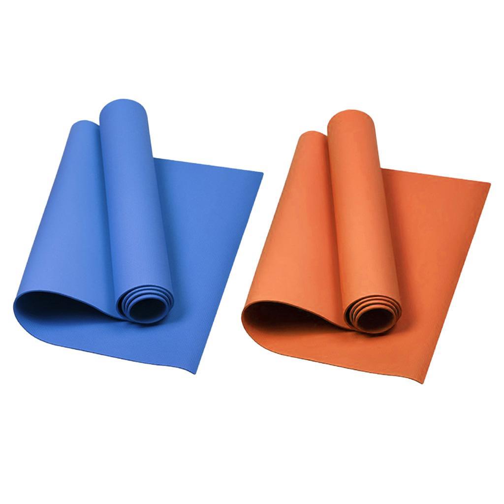 2pcs Non-Slip Thick Yoga Mat Lightweight Cushion For Pilates Stretching