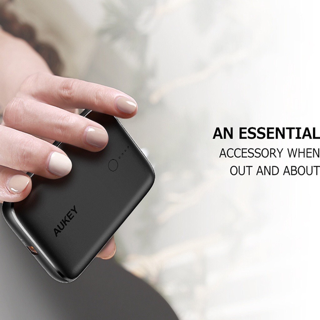 Pin Sạc Dự Phòng Siêu Mỏng 10.000 mAh Aukey PB-N83S -Hàng Chính Hãng
