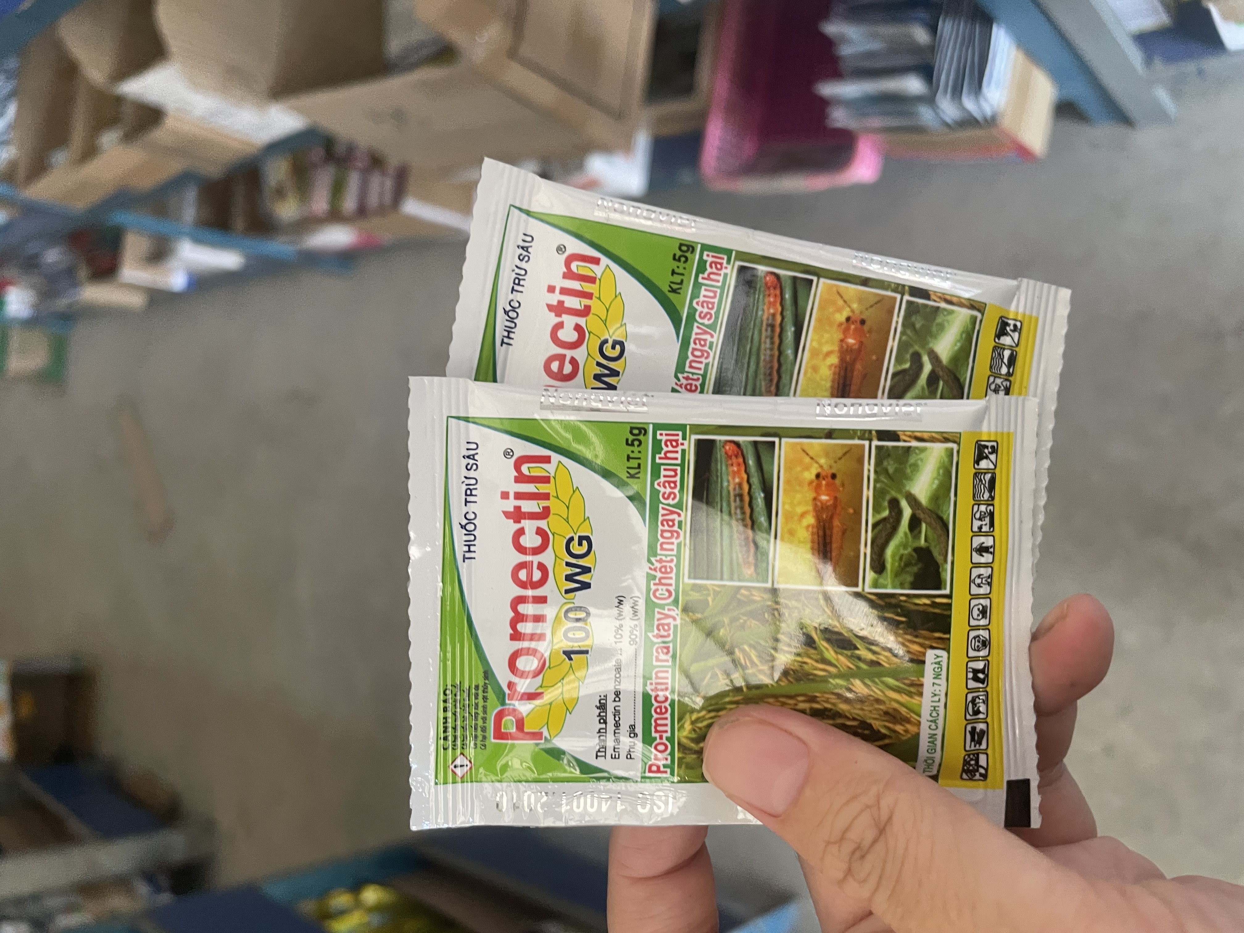Thuốc trừ sâu cuốn lá, sâu tơ, sâu xanh, bọ trĩ Promectin (5g)