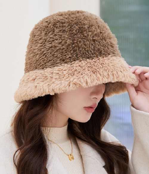 Mũ len lông cừu có vành phong cách Hàn mới, nón len nữ thời trang