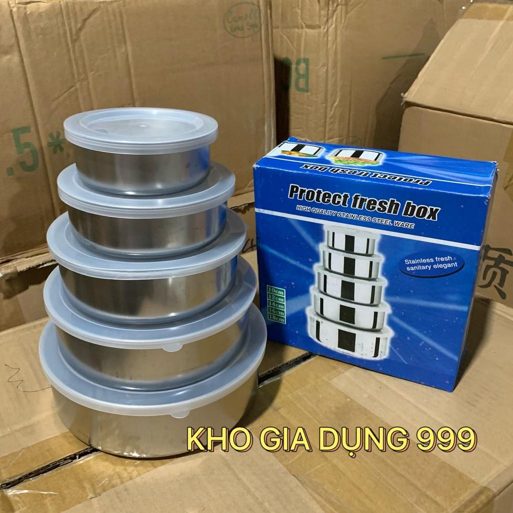 THỐ BỘ 5 INOX, NẮP SILICON KÍN HƠI