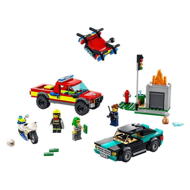 Đồ Chơi LEGO CITY Xe Cứu Hỏa &amp; Cảnh Sát Truy Bắt Tội Phạm 60319