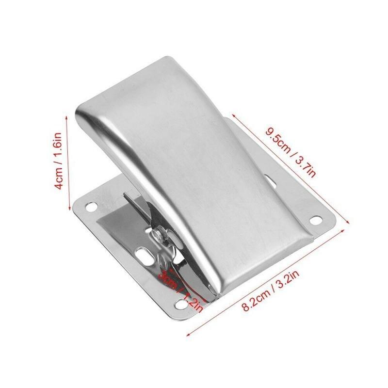 1Pc Stainless Steel Fish Fillet Clamp Deep-jaw Fish Tail Clip with 6Mounting Screws for Fishing Board Pesca Fish Cleaning Tools8