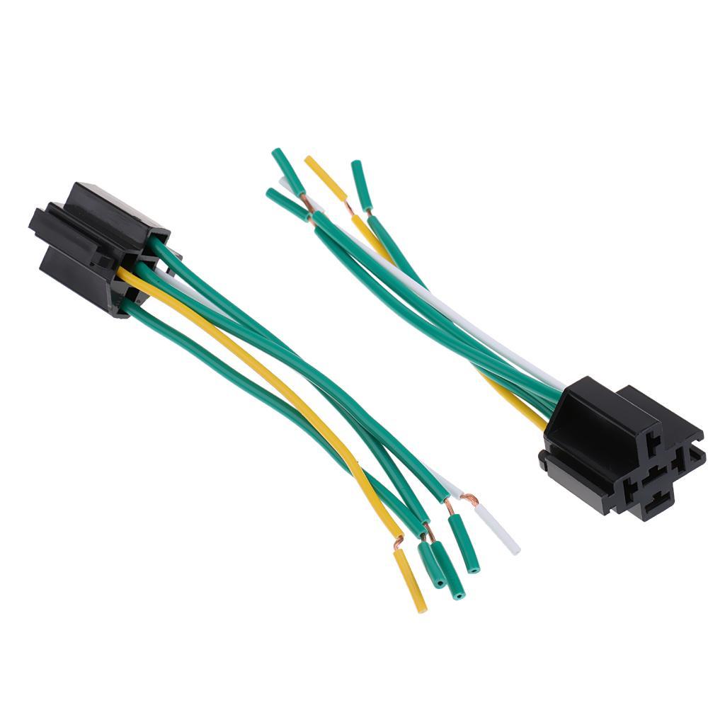 10pcs Pre- 5 Pin Relay Mounting Base Socket 12V 40A for Car Truck Van