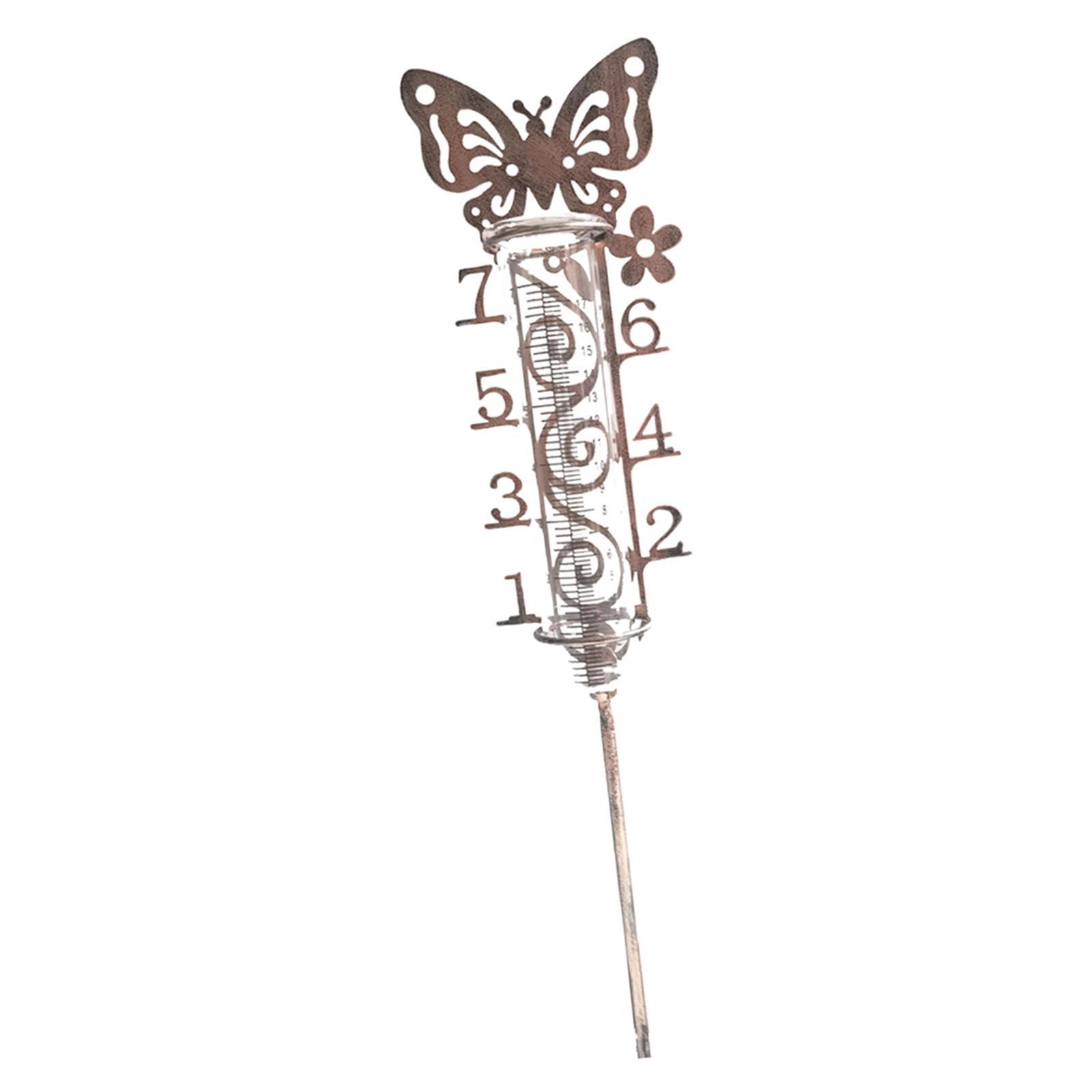 Rain Gauge Garden Stake Landscape Waterproof for Backyard Yard Pathway