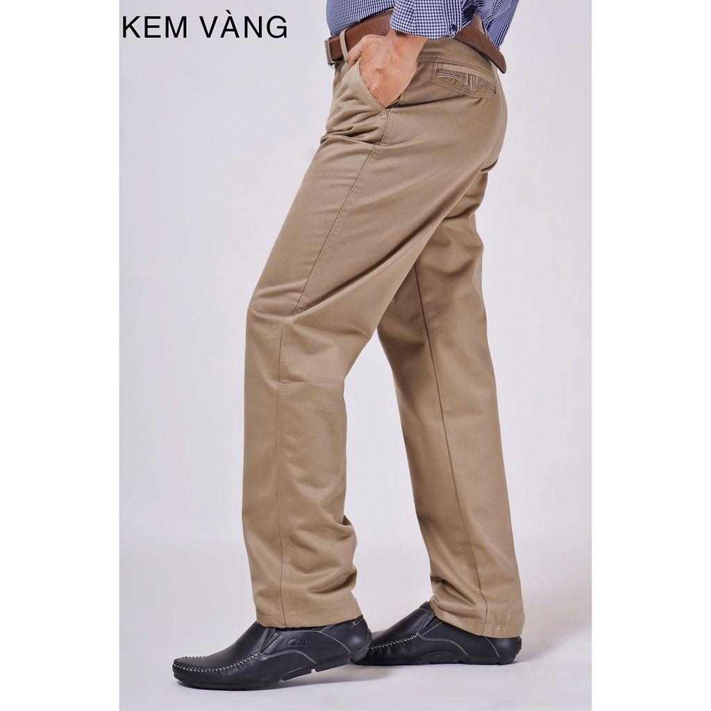 Quần kaki trung niên nam vải đẹp , không ra màu