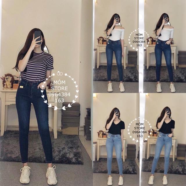 Quần Jeans Skinny 9 tấc trơn Kancan Xuất Xịn