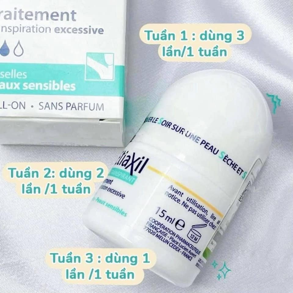 Lăn khử mùi Etiaxil Traitement Bille Peaux Sensibles 15ml (màu xanh)