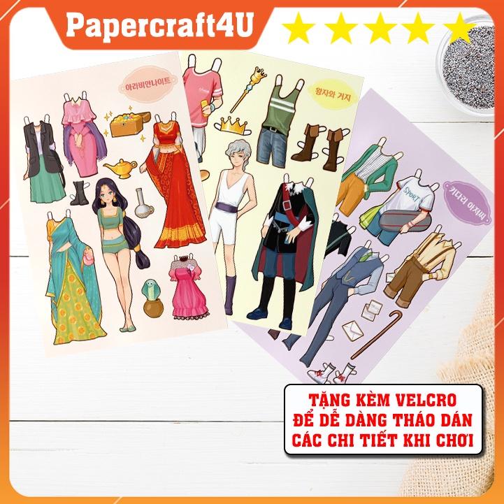 Đồ chơi cắt thủ công Búp bê giấy truyền thống mẫu BE 004