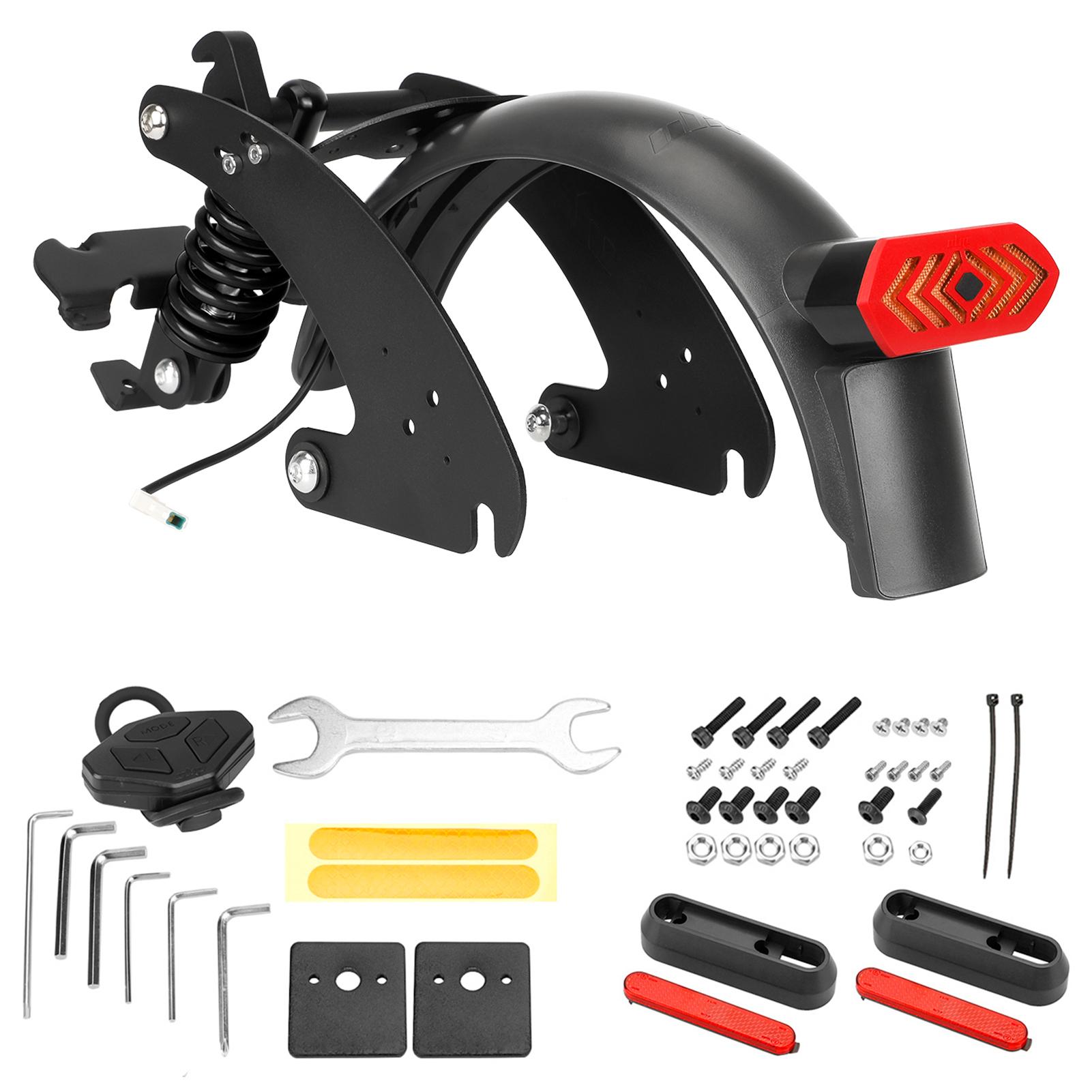 Rear Suspension Kit with Mudguard and LED Taillight for Ninebot Max G30 Electric Scooter Shock Absorption Accessories