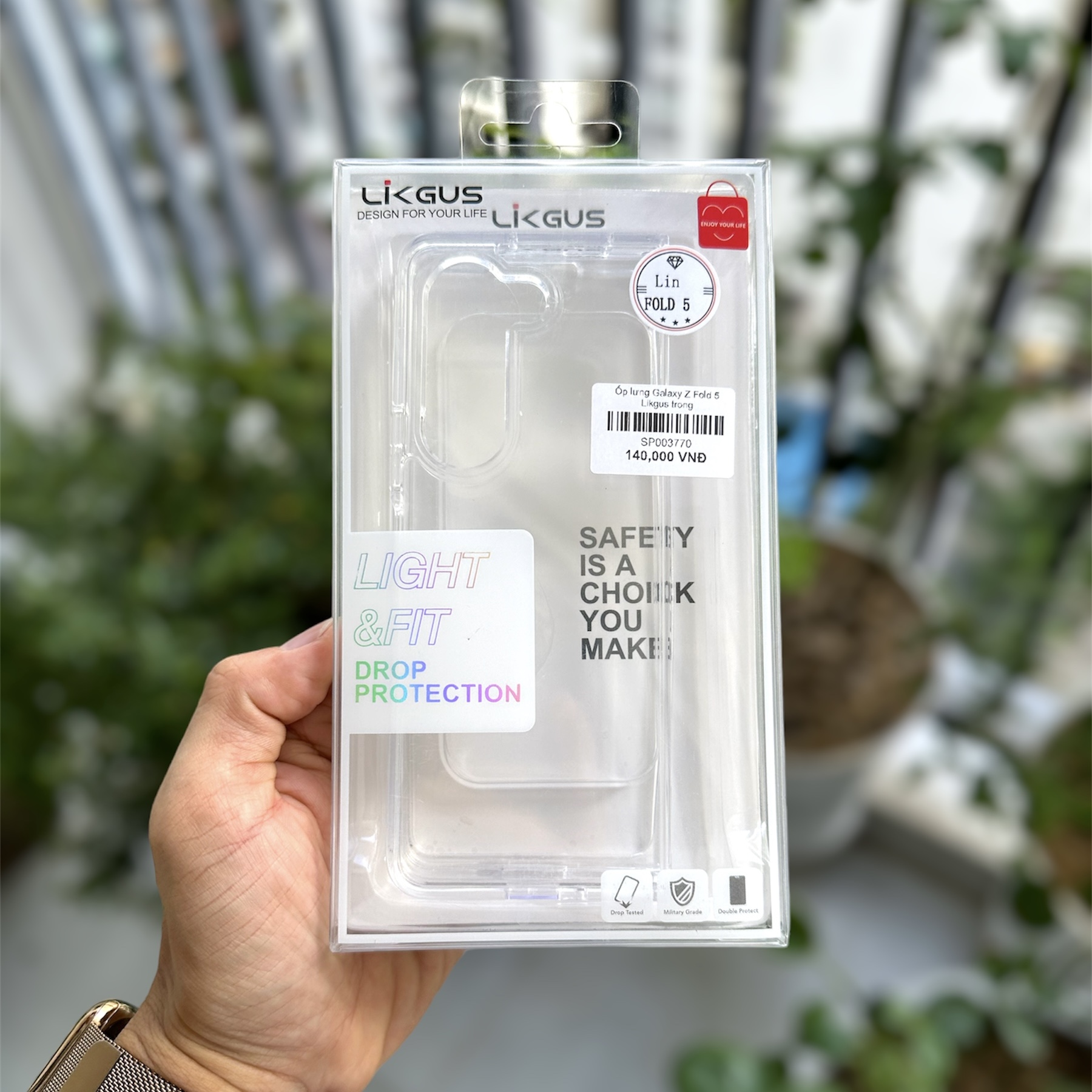 Ốp lưng Likgus trong suốt dành cho Galaxy Z Fold5 - hàng chính hãng