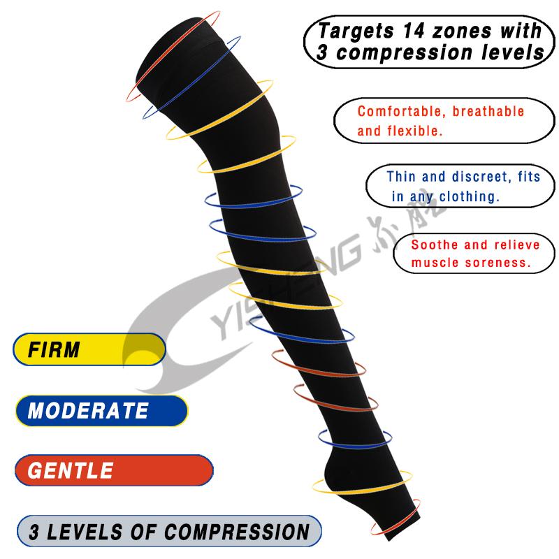Findcool 20-30mmHg Nén Quần Y Tế Vớ Áp Nylon Quần Nén Cổ Stovepipe Vớ
