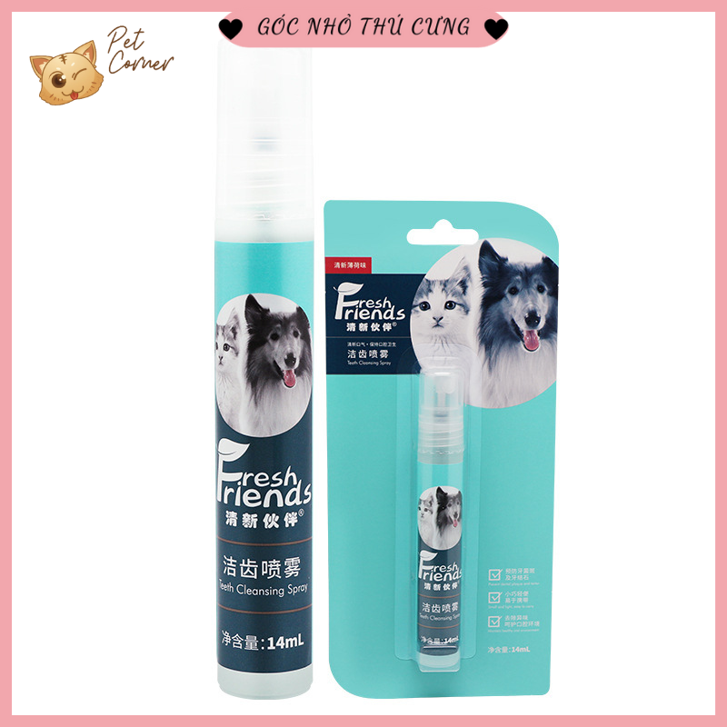 Xịt thơm miệng cho chó mèo Fresh Friends 14ml