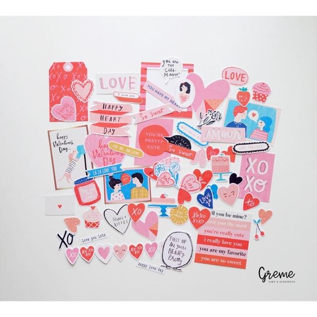 Sticker trang trí scrapbook love