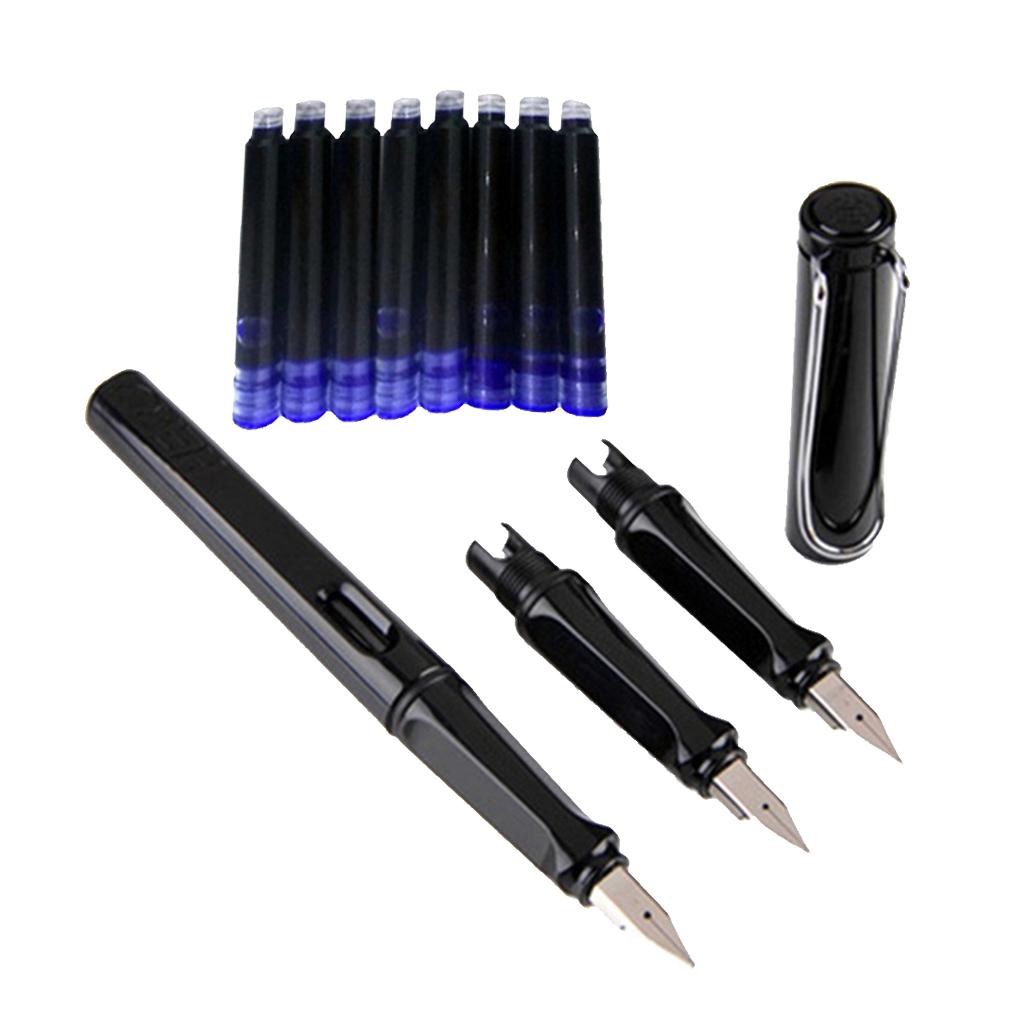 Fountain Pen 0.5mm 0.38mm Nibs With Ink Refill Office School Stationery