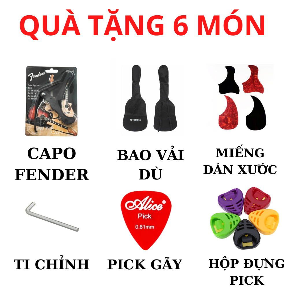Đàn Guitar Acoustic Yamaha F 310 + Tặng Kèm Bộ Phụ Kiện 6 Món