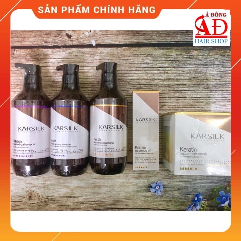 BỘ DẦU GỘI XẢ HẤP Ủ PHỤC HỒI TÓC KARSILK KERATIN REPAIRING MỀM MƯỢT SẠCH GÀU 800ML