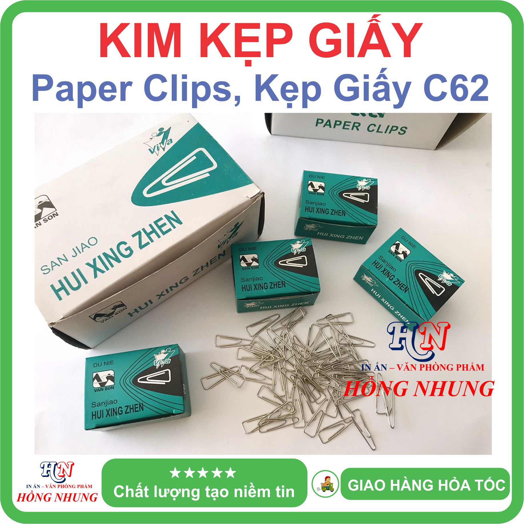 [SÉT] COMBO 2 Hộp Kim Kẹp C62, Loại 100 Cái Kim Kẹp Hình Tam Giác, Giúp Bạn Lưu Trữ Hồ Sơ Tài Liệu