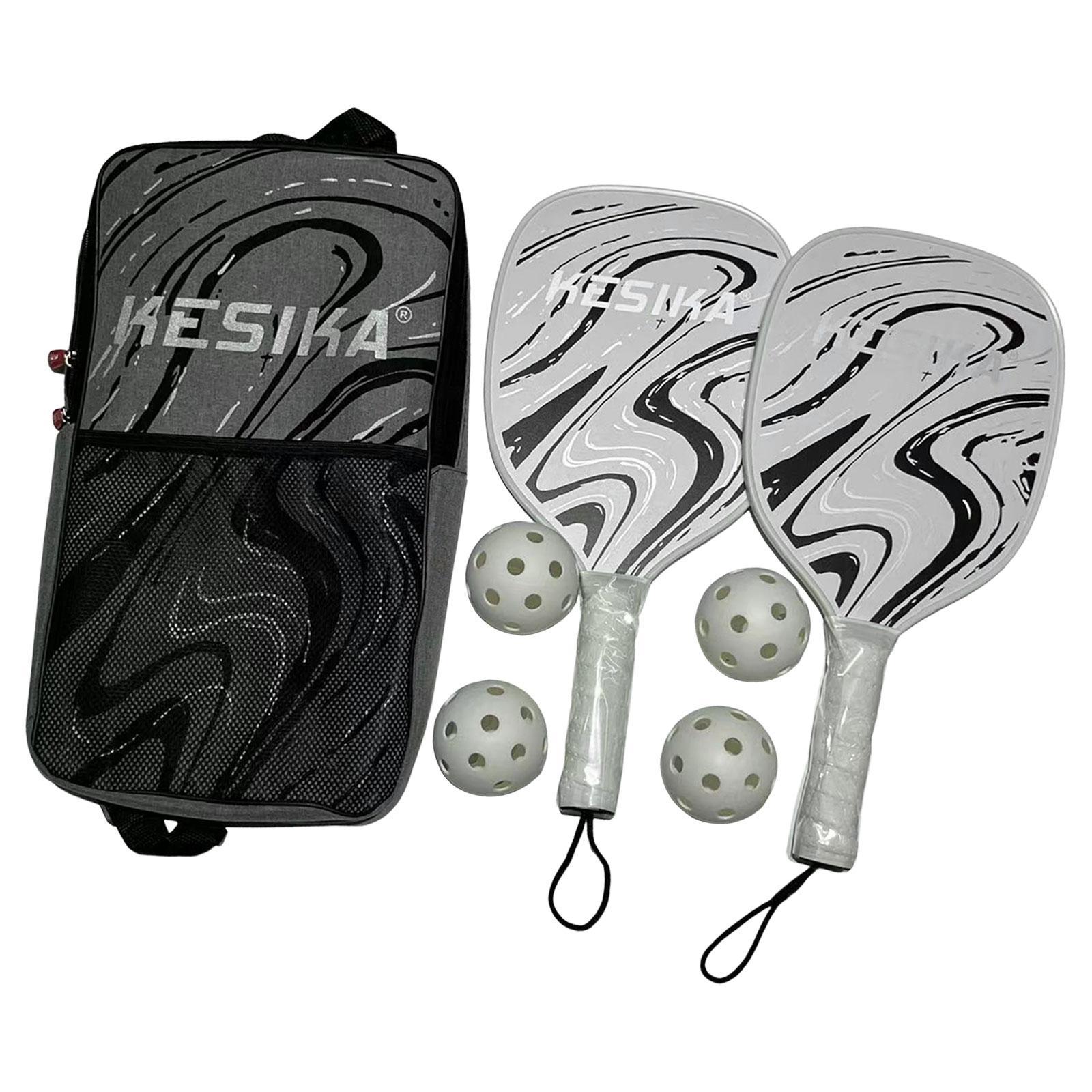 Pickleball Racket Set 4 Balls and Carry Bag Comfort Grip Pickleball Racquets
