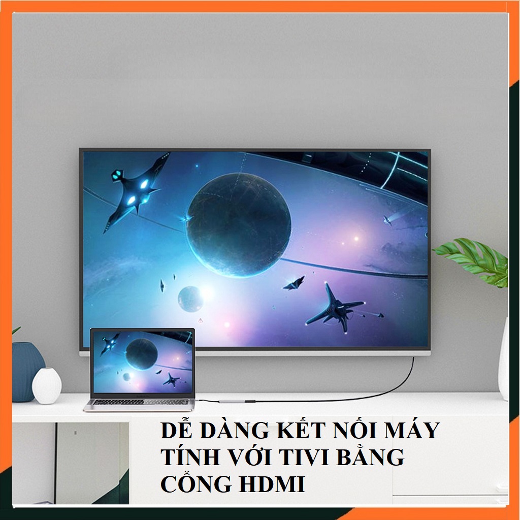 Hub Type C To HDMI 6in1 Chuẩn HDTV, Cổng Chuyển Đổi Type C, Dùng Cho Smartphone, Tivi, Laptop, PC, Máy Chiếu - Hàng Chính Hãng