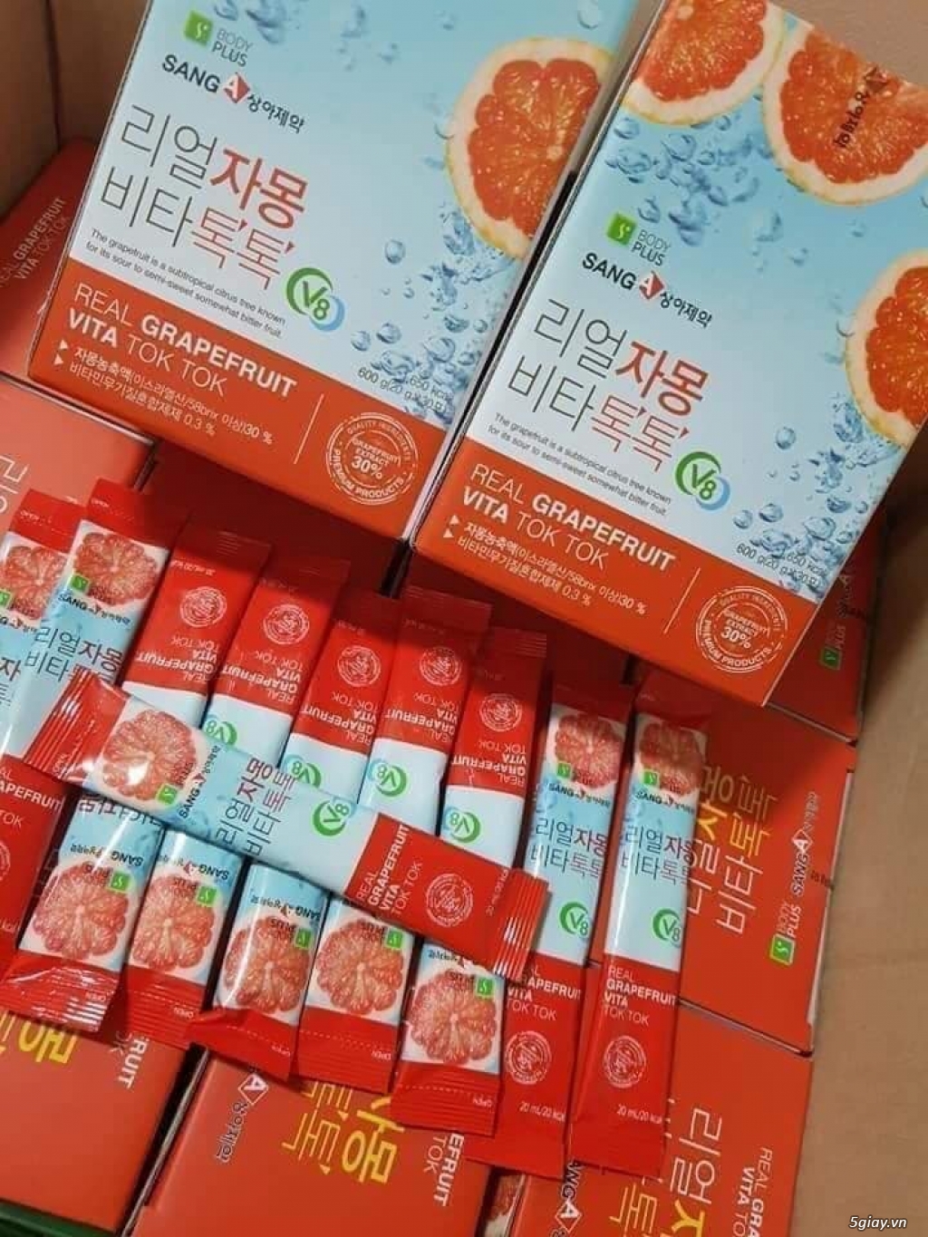 Trà Bưởi Nguyên chất giàu Vitamin Sanga Hàn Quốc Mẫu mới