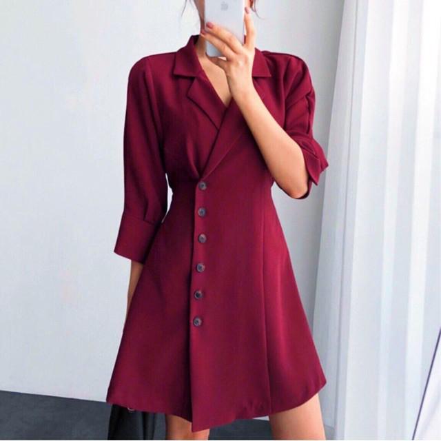 Đầm Tay Lỡ Nhiều Màu Cổ Vest