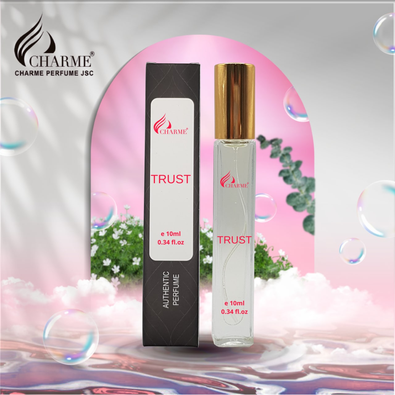 Nước hoa nữ cao cấp Charme Trust 10ml chai Test mini mùi hương hoa cỏ trái cây tươi mát trang nhã lưu hương lâu