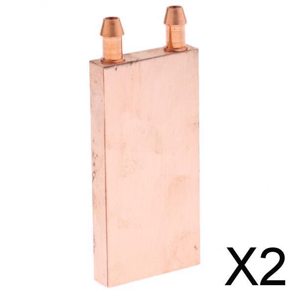 2x Copper Water Cooling Block for Computer CPU Graphic Heat Sink 40x80 Copper