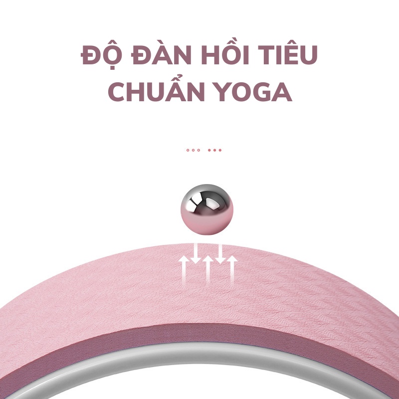 Combo 2 dụng cụ tập Yoga : Thảm 2 lớp 6mm TPE chống trơn không thấm nước êm ái + Vòng EVA đường kính 33cm chịu lực 200kg