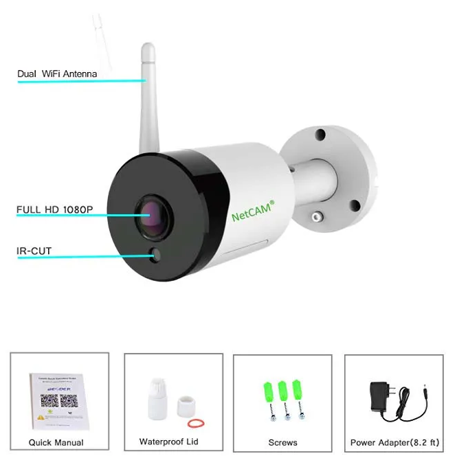 Camera IP Wifi Ngoài Trời NetCAM PT5.0, Độ phân giải 5.0MP, Quan Sát Toàn Cảnh 180º - Hàng Chính Hãng