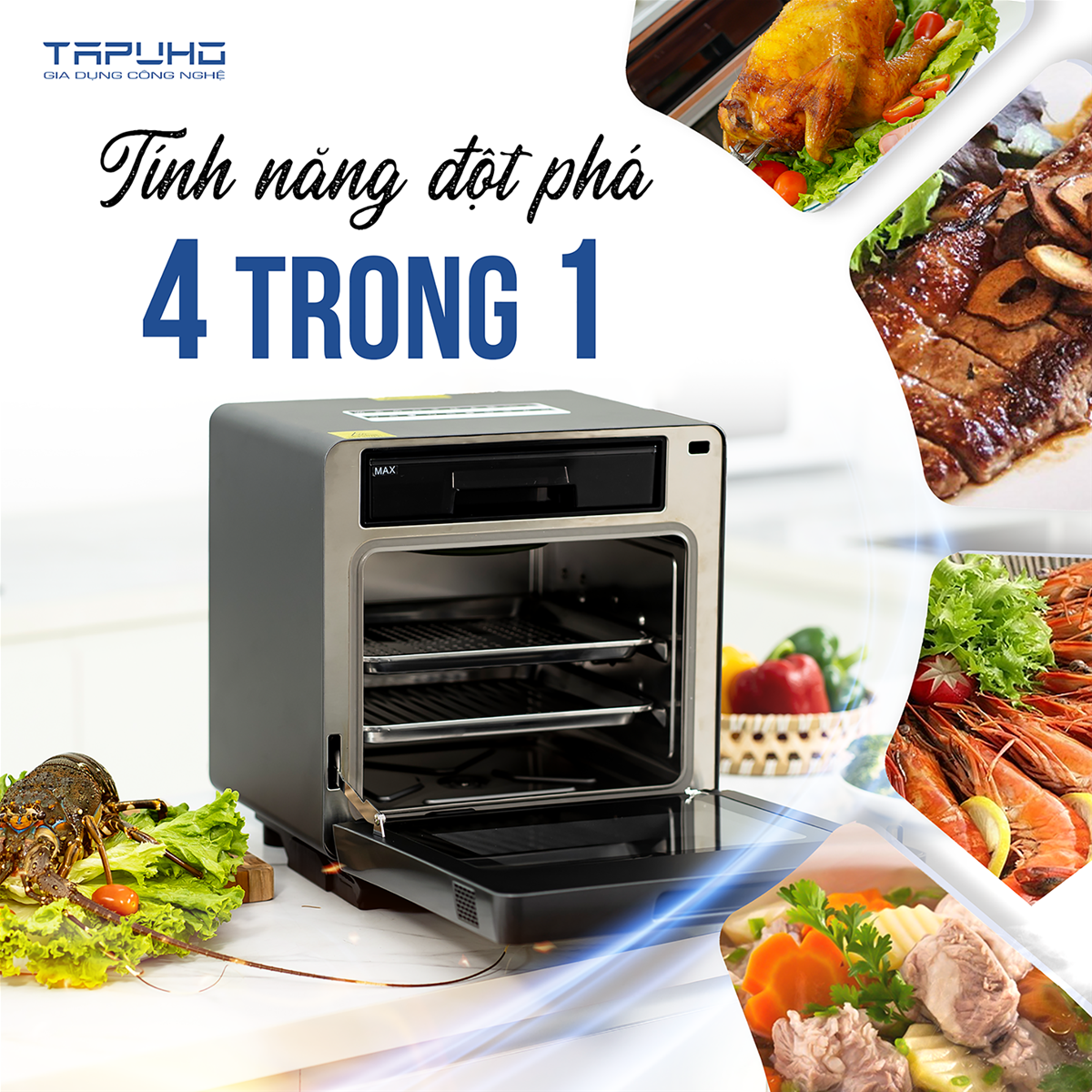 Nồi chiên hơi nước Tapuho TSF16 - thương hiệu Đức