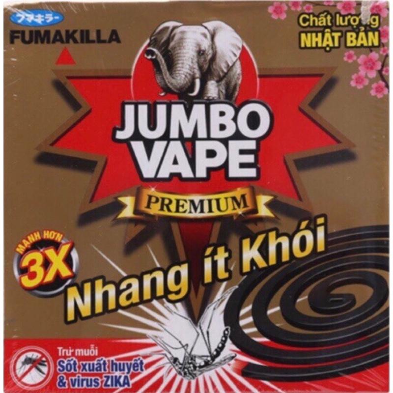 Nhang Muỗi Cao Cấp Ít Khói JUMBO V.A.P.E Mạnh Gấp 3 Lần (Hộp 10 Khoanh)