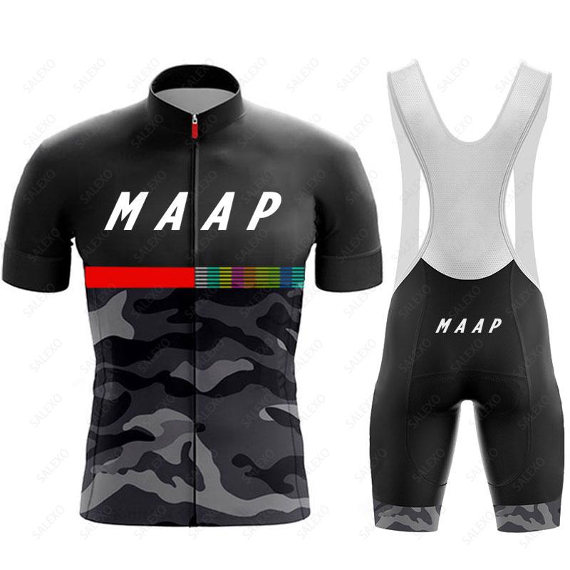 Bộ dụng cụ đạp xe MAAP 2023 Người đàn ông mùa hè quần áo đạp xe ngắn MTB quần áo xe đạp đường đua xe đạp xe đạp xe đạp xe đạp xe đạp Color: 8 Size: S