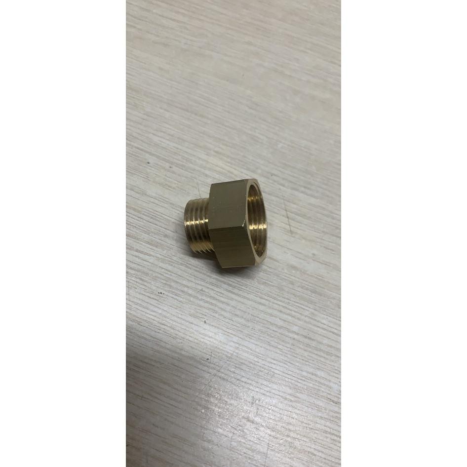 Nối Hụt Ren Trong 27mm Ren Ngoài 21mm Đồng Thau