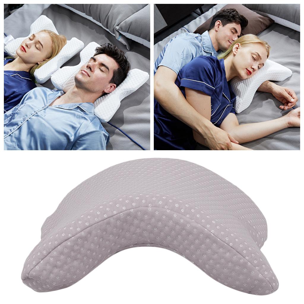 2x Hand Pillow U Shaped Arch Neck Pillow Plain Color for Naps Work Sofa