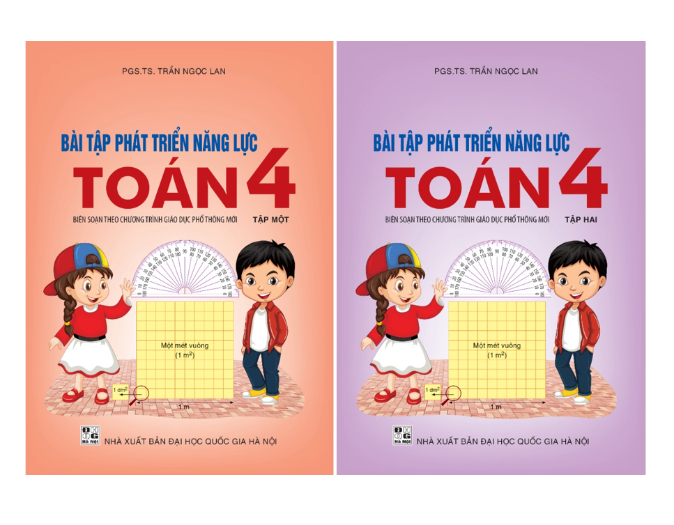 Sách Combo Bài tập phát triển năng lực Toán 4 Tập 1 + 2