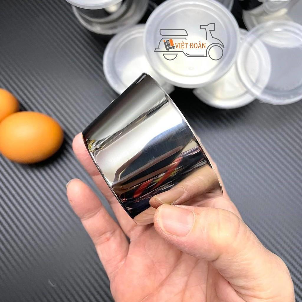 Khuôn Bánh FLAN, BÁNH CUPCAKE, RAU CÂU, PUDDING Inox cao cấp, sáng bóng KHÔNG RỈ - Combo 10 khuôn 7x4 cm