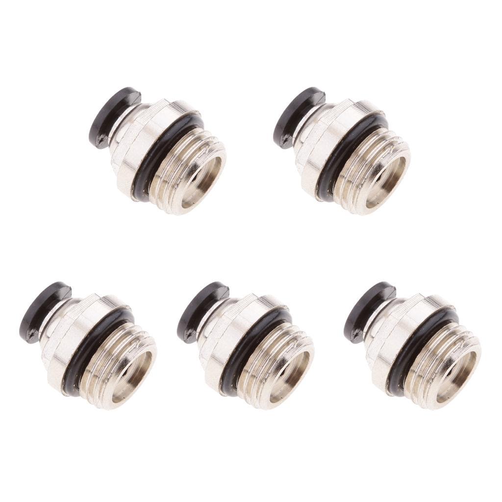 5 Pieces DPC-G-C4/C6/C8/C10 Air Water Hose Tube Straight Push In Pneumatic Fittings 4mm 6mm 8mm 10mm